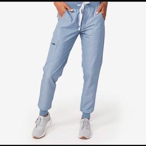 Figs Heather Indigo Zamora scrub pants S